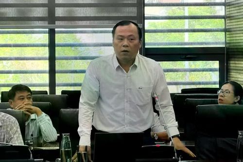 Ông Võ Tấn Hà, Phó Giám đốc Sở Xây dựng TP Đà Nẵng phát biểu tại cuộc họp. Ảnh XM.
