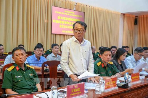 Phó Chủ tịch UBND thành phố Cần Thơ Nguyễn Văn Khởi phát biểu tại buổi làm việc. Ảnh: Thanh Liêm - TTXVN