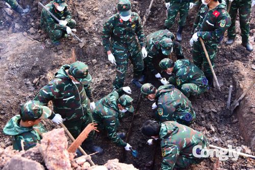 Đến nay, các lực lượng đã tìm kiếm được hàng trăm bộ hài cốt liệt sĩ.