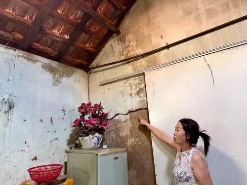 Nhiều hộ dân sống tạm bợ tại dãy nhà tồi tàn trong khu vực quy hoạch xây dựng, tôn tạo di tích Địa điểm chuyển quân tập kết ra Bắc (1954 - 1955) tại bờ Bắc sông Lại Giang. Ảnh: N.C