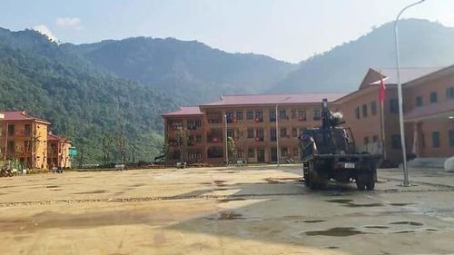 Dự án trường phổ thông nội trú liên cấp xã biên gới - Tri Lễ (Nghệ An) đang triển khai thi công.