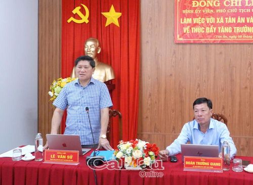 Phó Chủ tịch UBND tỉnh Lê Văn Sử kết luận buổi làm việc.
