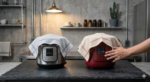 Nếu chỉ muốn che bụi hoặc giữ nhiệt nhẹ, nên dùng khăn mỏng, sạch và khô, phủ hờ bên ngoài thay vì quấn kín toàn bộ nồi. Ảnh minh họa.