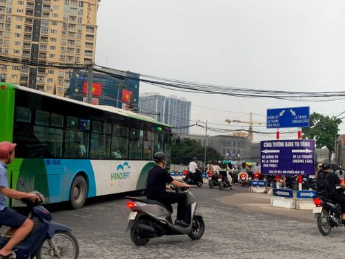 Nút giao Láng Hạ - Giảng Võ - La Thành sẽ tiếp tục được điều chỉnh tổ chức giao thông từ 23h ngày 11-9. Ảnh: Tuấn Lương