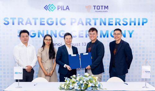 Công ty PILA và Tập đoàn TOTM Technologies (Singapore) ký Biên bản ghi nhớ hợp tác thể hiện niềm tin số trong các tổ chức tài chính ở ASEAN. ẢNH: KIM THANH