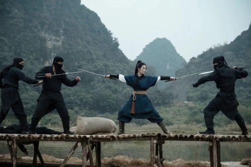 Sự tham gia của Johnny Trí Nguyễn trong vai trò đạo diễn võ thuật giúp các phân cảnh giao đấu trong “Hộ linh tráng sĩ” mang sức nặng thực chiến. Ảnh: ĐPCC