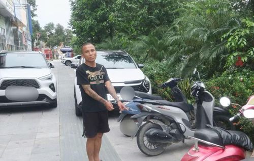 Đối tượng Luân tại hiện trường. Ảnh: Công an tỉnh Bắc Ninh.