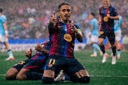 Raphinha tiếp tục phong độ ấn tượng. Ảnh: FCB