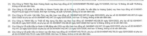 Các doanh nghiệp được Hoàng Quân cho vay.