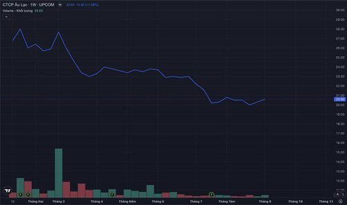 Diễn biến cổ phiếu ALC từ khi lên UPCoM đến nay. (Nguồn: TradingView)