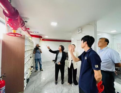  Đoàn giám sát khảo sát thực tế công tác PCCC tại Công ty cổ phần quốc tế L’amant . Ảnh: P.D 