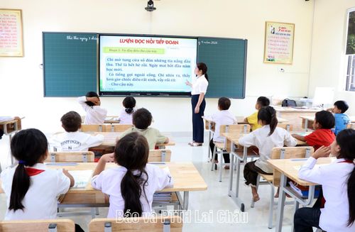 Giáo viên khai thác tối đa công năng của thiết bị dạy học mới vào giảng dạy.