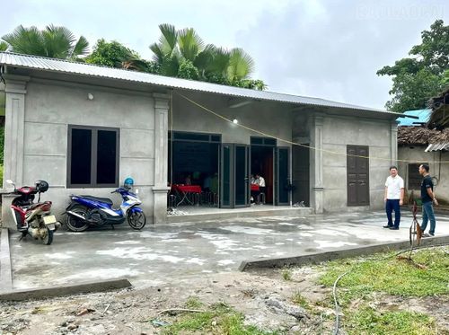 Căn nhà mới của gia đình bà Vũ Thị Quý, thôn Minh Tiến, xã Quy Mông.