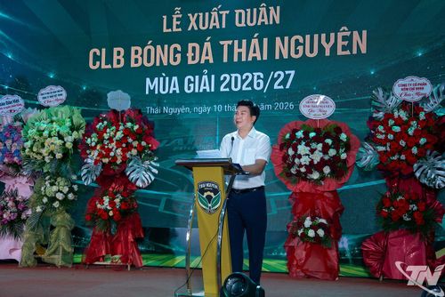 Đại diện Công ty cổ phần FC Thái Nguyên phát biểu tại buổi Lễ.