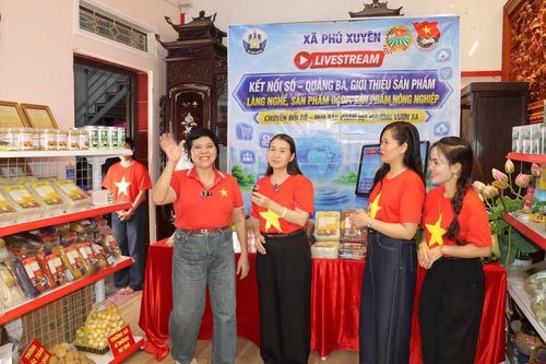Theo kế hoạch, xã Phú Xuyên sẽ duy trì đều đặn ít nhất một phiên livestream mỗi tuần. Ảnh PV