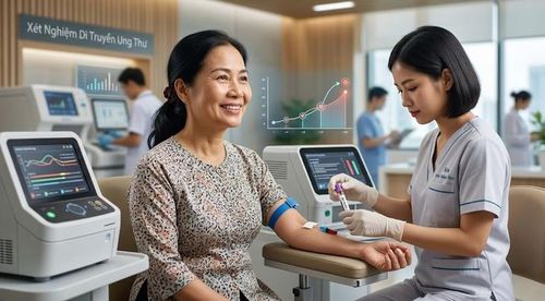 Xét nghiệm ctDNA có thể phát hiện một số thay đổi di truyền của ung thư vú trong máu trước khi bệnh tiến triển rõ trên hình ảnh. Hình minh họa AI.