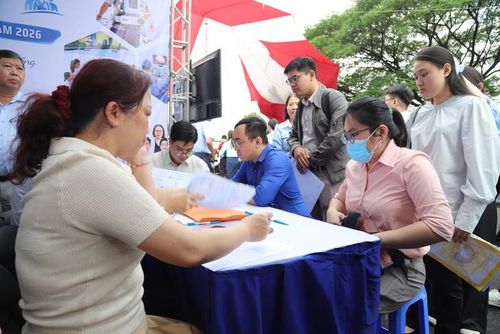 Ngày hội việc làm ngành Y tế TPHCM năm 2026 ghi nhận số ứng viên kỷ lục. Ảnh: P.Thương.
