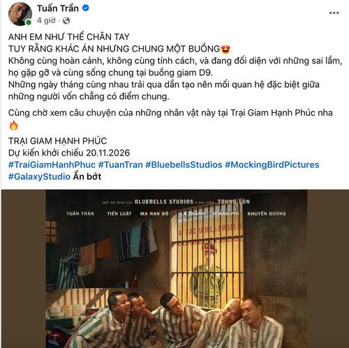 Tuấn Trần chia sẻ poster Trại Giam Hạnh Phúc.