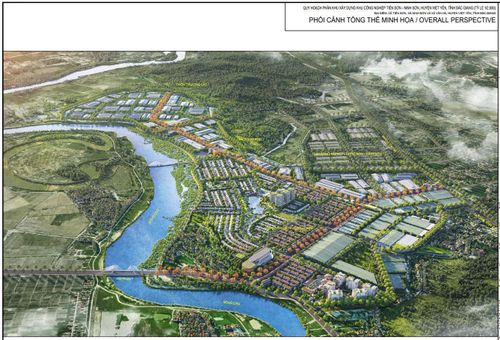 Phối cảnh tổng thể minh họa Khu công nghiệp Tiên Sơn