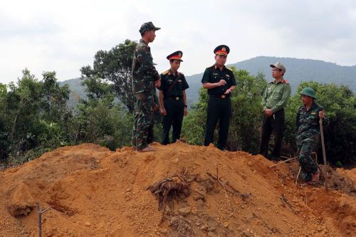 Khu vực đồi Sim tại xã Đặng Thùy Trâm (Quảng Ngãi) đã tìm kiếm được 8 hài cốt liệt sĩ.