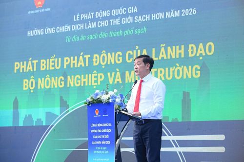 Thứ trưởng Bộ Nông nghiệp và Môi trường Lê Trọng Yên phát biểu tại sự kiện. Ảnh: Khương Trung