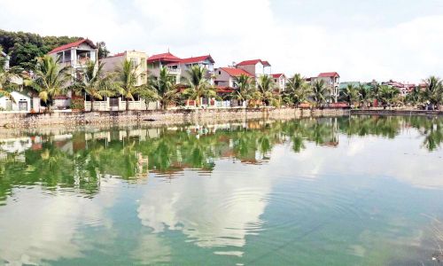 Không gian xanh mát, bình yên ở thôn Kiều Na (xã Liên Bão). Ảnh: Thuận Thảo.