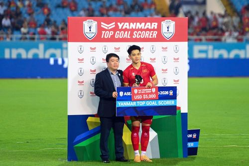  Đình Bắc có "cú đúp" danh hiệu cá nhân tại ASEAN Cup 2026. Ảnh: Việt Linh. 