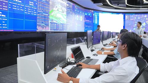 Hệ thống điều hành thông minh tại khu đô thị KHCN của tập đoàn Becamex Bình Dương. ẢNH: QUANG HUY