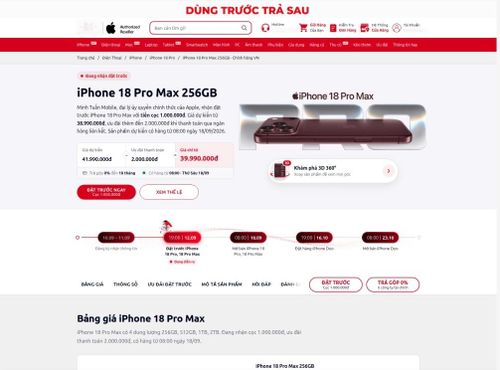 Trang web lừa đặt trước iPhone 18 Pro Max. Ảnh: Kaspersky.