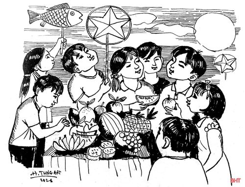 Trung thu là cái tết tuyệt vời của trẻ thơ những năm cuối thập niên 60, đầu thập niên 70 của thế kỷ trước. Ảnh minh hoạ: Huy Tùng.