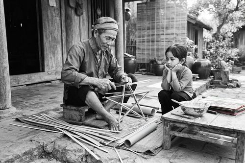 Chiếc đèn ông sao mà cha làm cho tôi đẹp hơn bất kỳ chiếc đèn ông sao nào sau này tôi được thấy... Ảnh do AI tạo.