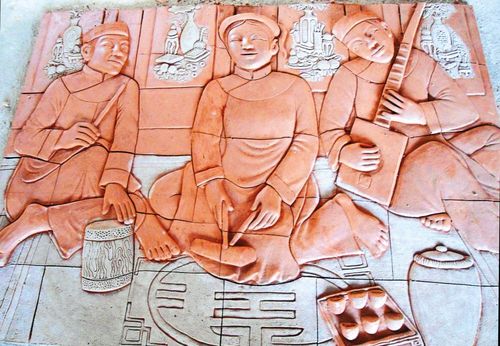  Tranh sinh hoạt ca trù. 