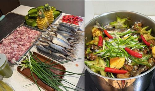 Trước mỗi chuyến công tác hoặc khi có lịch trình công việc bận rộn, Quế Vân thường chuẩn bị trước một số món ăn có thể trữ lâu, tiện cho các con ăn khi mẹ vắng nhà. Trong đó có món cá nục kho khế, được nhiều người theo dõi tấm tắc khen ngon mắt, đặc biệt đưa cơm trong những ngày mưa gió, thời tiết se lạnh. Ngôi sao cho biết.