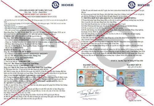  Một số hình ảnh các đối tượng giả mạo Sở Giao dịch Chứng khoán TP.HCM sử dụng để lừa đảo. Ảnh: HoSE. 