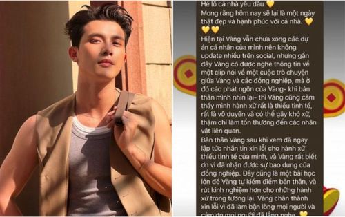 Diễn viên Trần Ngọc Vàng lên tiếng xin lỗi sau loạt ồn ào.