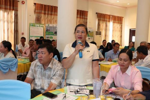 Học viên phát biểu tại lớp tập huấn. Ảnh: Thanh Hòa - TTXVN