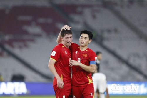 Tuy nhiên, đội tuyển Việt Nam không để đối thủ tạo nên bất ngờ. Phút 90+1, Minh Hoàng ghi bàn ấn định chiến thắng 4-2 cho Việt Nam. Ảnh: Phạm Đình.