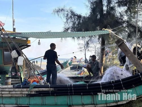 Lặng lẽ gỡ từng mắt lưới trên chiếc bè mảng đã gắn bó với bao mùa biển, người ngư dân như đang chậm rãi kể câu chuyện của một đời mưu sinh.