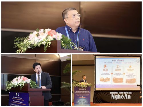 Bệnh viện Chấn thương - Chỉnh hình Nghệ An đóng góp 6 bài báo cáo tại hội nghị. Ảnh: Đậu Huyền