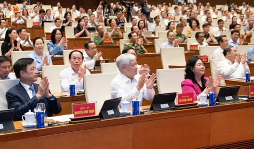 Các đại biểu dự Hội nghị toàn quốc nghiên cứu, học tập, quán triệt và triển khai thực hiện một số Nghị quyết, Chỉ thị của Bộ Chính trị diễn ra sáng 3/9/2026. Ảnh: Lâm Hiển