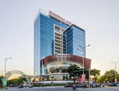 Tòa nhà văn phòng cho thuê DITP Tower do Công ty CP Trung Nam (Trung Nam Land) đầu tư và vận hành tại TP.Đà Nẵng ẢNH: TRUNGNAMGROUP