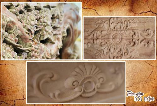 Những đường đục, nét chạm tinh xảo mang đậm dấu ấn tài hoa của người thợ Minh Đức.