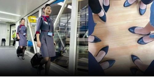 Tiếp viên hàng không đi giày bệt khi làm việc trên các chuyến bay.