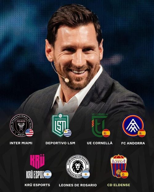 Messi đang là chủ sở hữu của hàng loạt CLB thể thao.