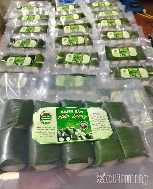 Sản phẩm bánh sắn của HTX Dịch vụ Thương mại Âu Cơ (xã Hiền Lương).