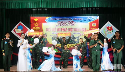Lữ đoàn 214 tổ chức Hội thi “Tuổi trẻ với pháp luật năm 2026”.
