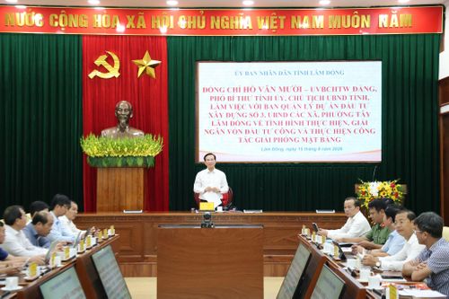 Ủy viên Ban Chấp hành Trung ương Đảng, Phó Bí thư Tỉnh ủy, Chủ tịch UBND tỉnh Hồ Văn Mười làm việc với các địa phương, chủ đầu tư khu vực phía Tây về tiến độ giải ngân vốn đầu tư công (tháng 8/2026)
