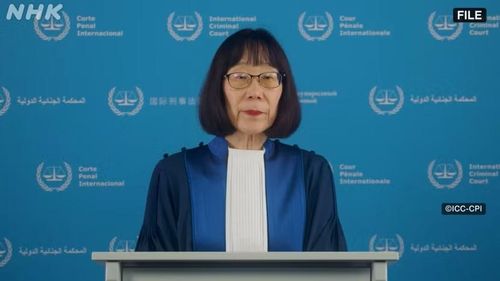 Chủ tịch Tòa án Hình sự Quốc tế, bà Tomoko Akane, Ảnh: NHK