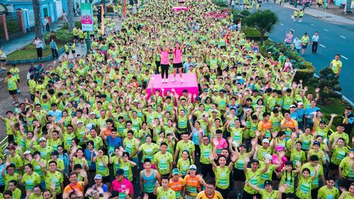 Hàng nghìn vận động viên tham gia Giải VPBank Đất Sen Hồng Music Marathon 2026. (Ảnh: HỮU NGHĨA)