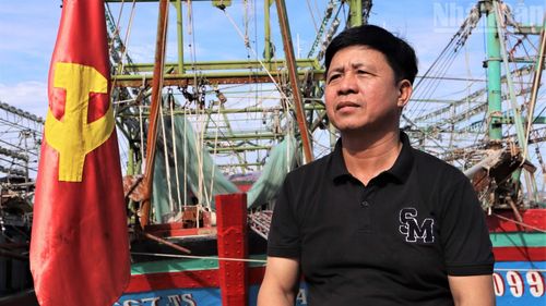 Đồng chí Phan Văn Hải, Bí thư Chi bộ Hội nghề cá Quỳnh Lập. (Ảnh: TRẦN TRUNG HIẾU)﻿﻿